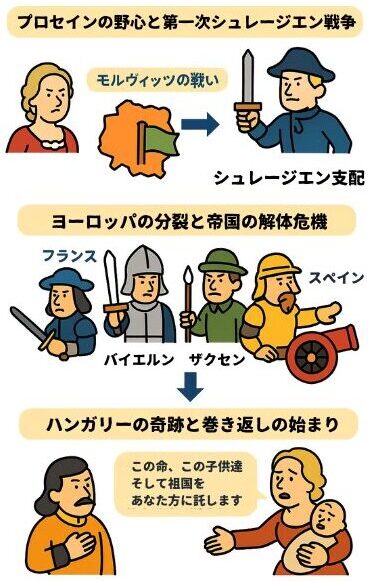 オーストリア継承戦争図解