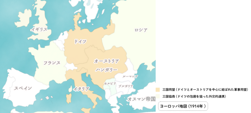 1914年の欧州地図