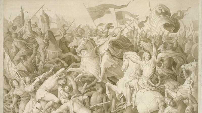 Die Schlacht Rudolfs von Habsburg gegen Ottokar von Böhmen anno 1278, 1835