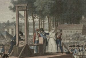 Marie Antoinette on the guillotine 